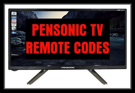 pensonic code for universal remote|Remote Control Codes For Pensonic TVs.